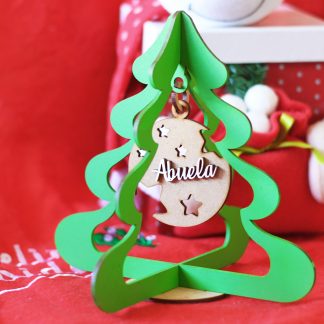 decoración navideña personalizada árbol navidad personalizado madera adorno navideño bola de navidad personal present