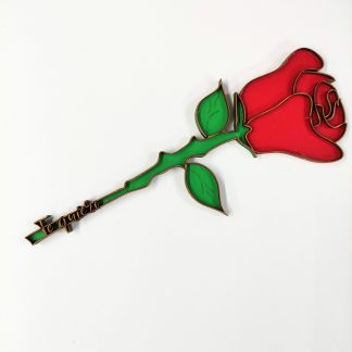 rosa madera personalizada regalo san valentín romántico pareja aniversario novios personal present