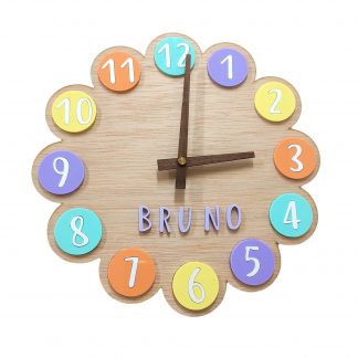 reloj pared personalizado madera y acrílico