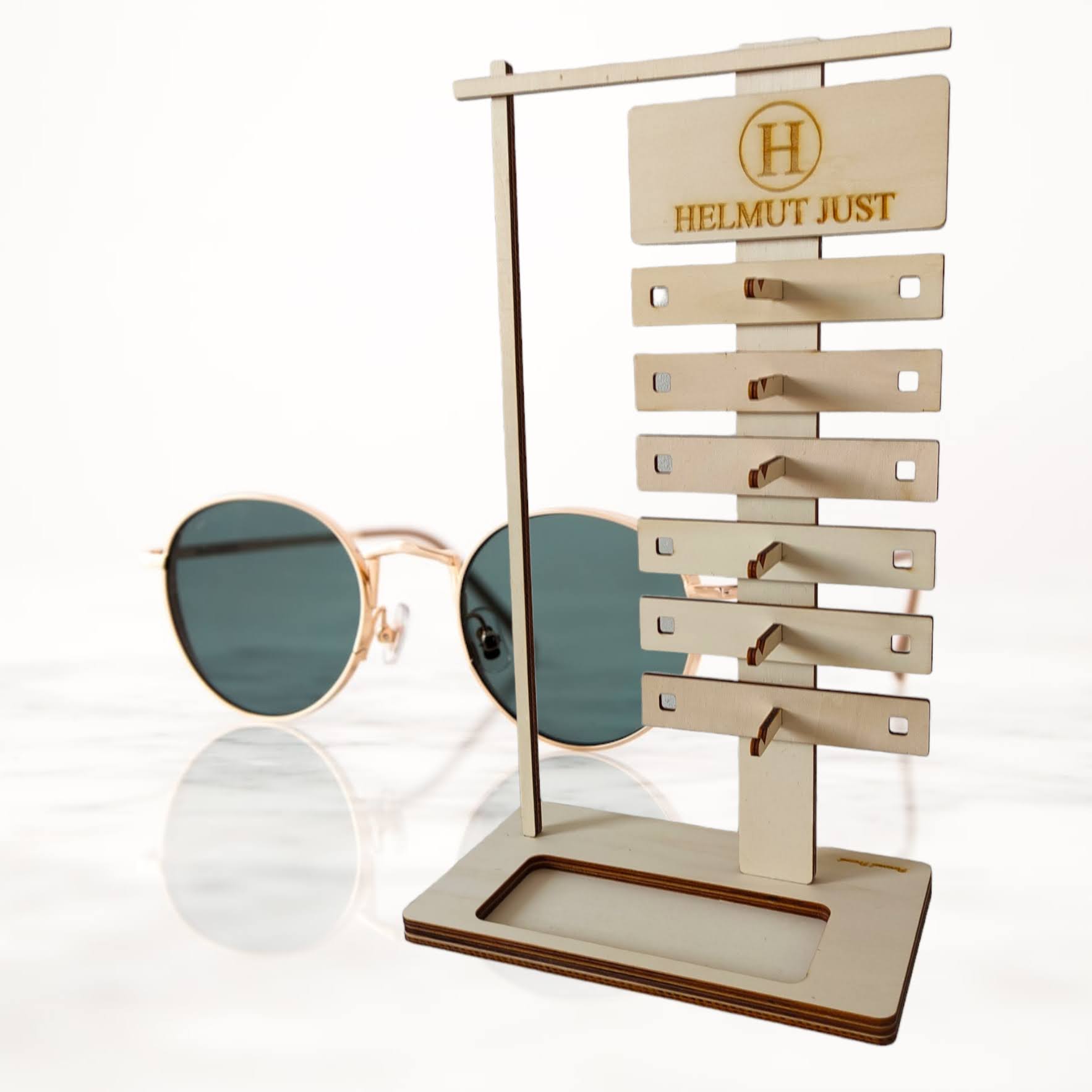 expositor gafas madera personalizado personal present